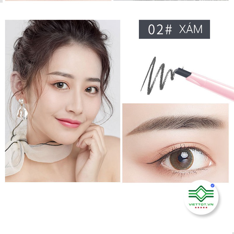 MAYCREATE – Chì kẻ mày 2 đầu chải mày Multi Purpose Eyebrown Pencil_VT044