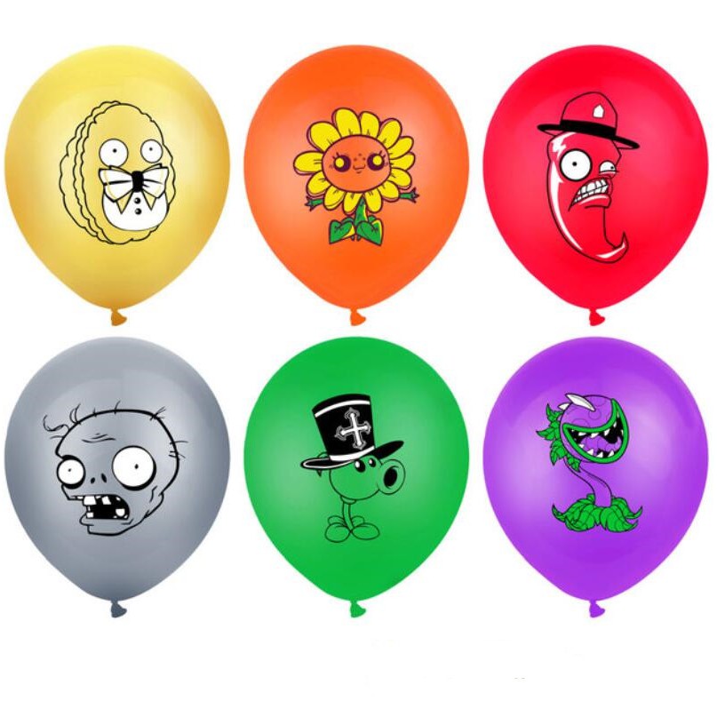 Plants vs. Bộ bong bóng họa tiết hoạt hình Zombie trang trí tiệc sinh nhật