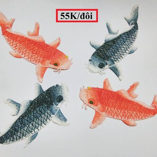 Sticker thêu Patch thêu cá chép