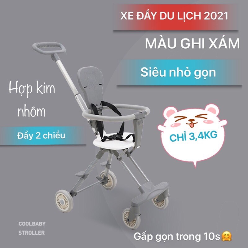 (THANH LÝ XẢ KHO) XE ĐẨY DU LỊCH SIÊU NHỎ GỌN COOL BABY 2021