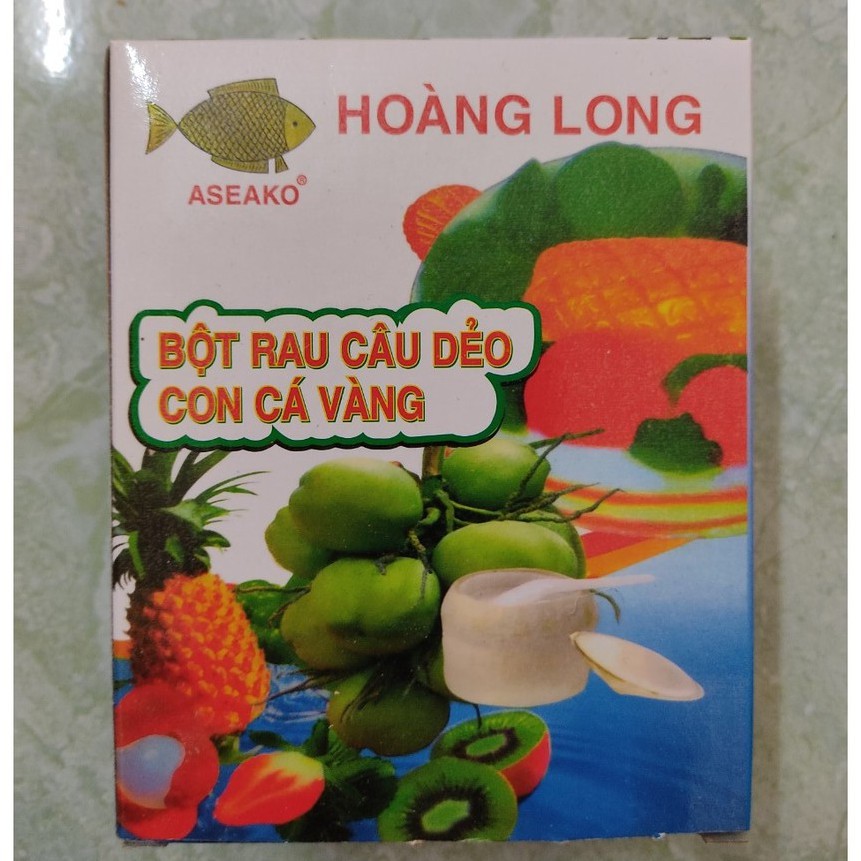 1 hộp bột rau câu dẻo con cá vàng 12gói hoàng long