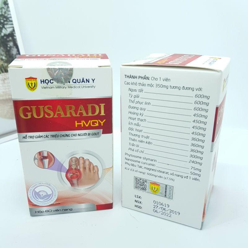 Viên Giảm Gout GUSARADI Học viện Quân Y