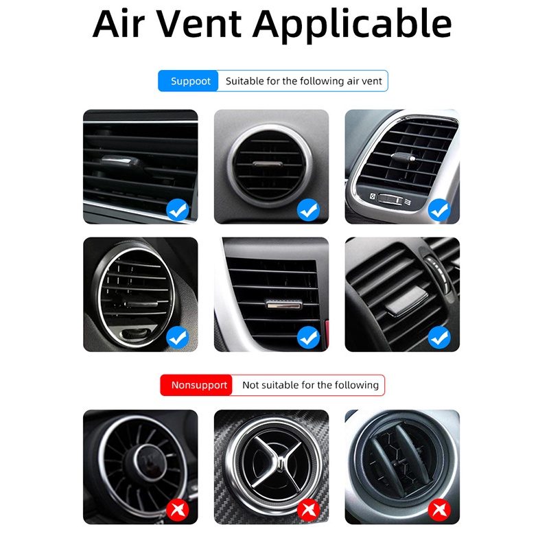 Giá Đỡ Điện Thoại Gắn Lỗ Thông Gió Xe Hơi Tích Hợp Nam Châm Cho iPhone 12 | BigBuy360 - bigbuy360.vn