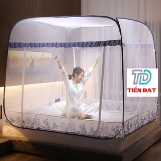 Màn chụp tự bung đỉnh rộng , mùng chụp gấp gọn tiện dụng TIẾN ĐẠT có chân viền vải cao cấp .