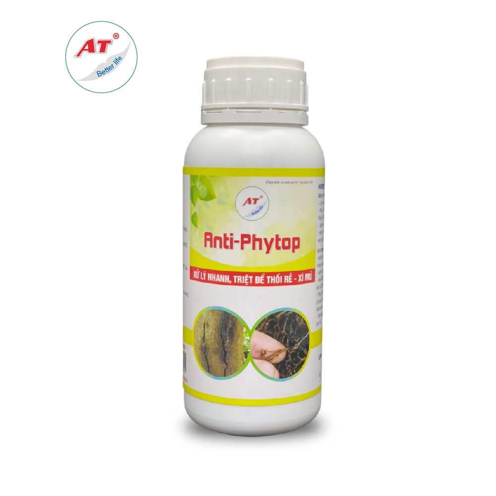 Chế phẩm sinh học trừ nấm bệnh trừ thối rễ, xì mủ, chảy nhựa trên sầu riêng, mít, bưởi - AT Anti Phytop 500ml