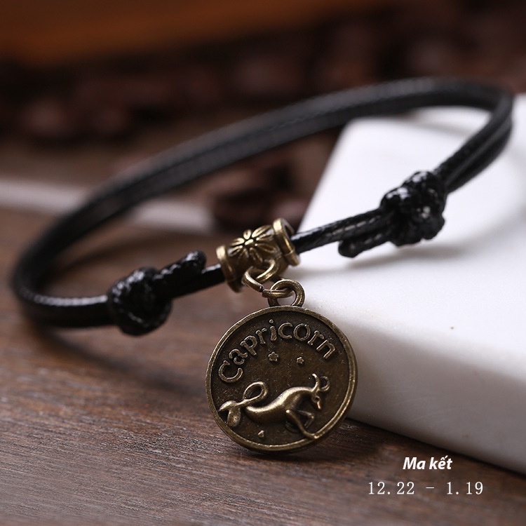 Vòng tay Bella925 vòng tay 12 cung hoàng đạo unisex mật ngữ 12 chòm sao