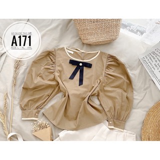 Bigsize áo nude tag nơ a171