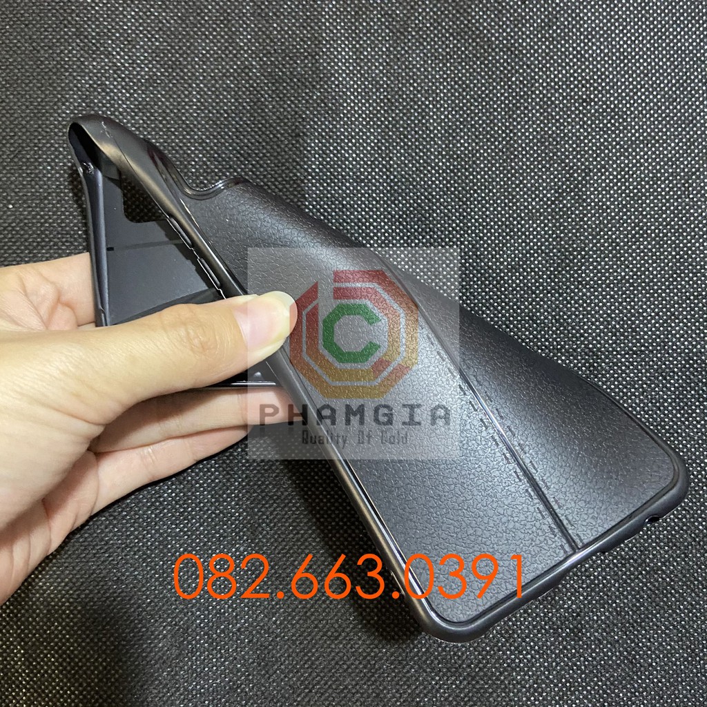 Ốp lưng Vivo V20 loại dẻo đen giả da Auto Focus và loại dẻo trong suốt bền đẹp
