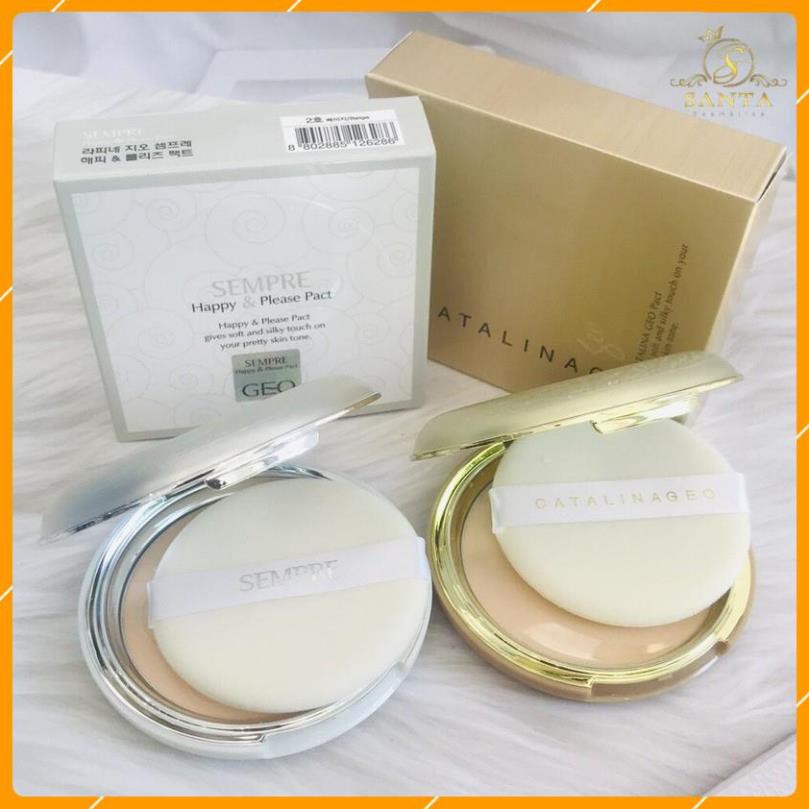 [CHUẨN AUTH] Phấn Geo Sempre Happy & Please Pact (Trắng) - Phấn Geo Lamy Catalina Golden Pact (Vàng)