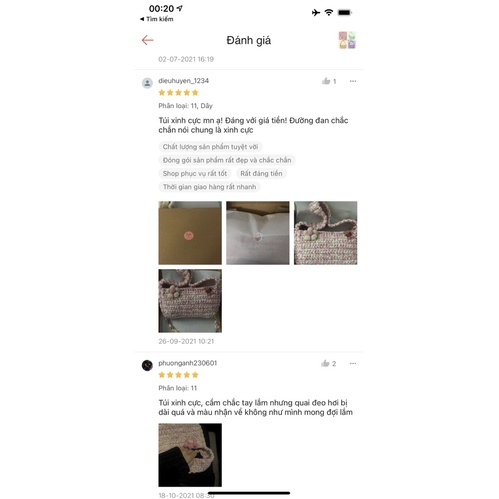 SHOULDER CROCHET BAG -TÚI LEN MÓC HANDM