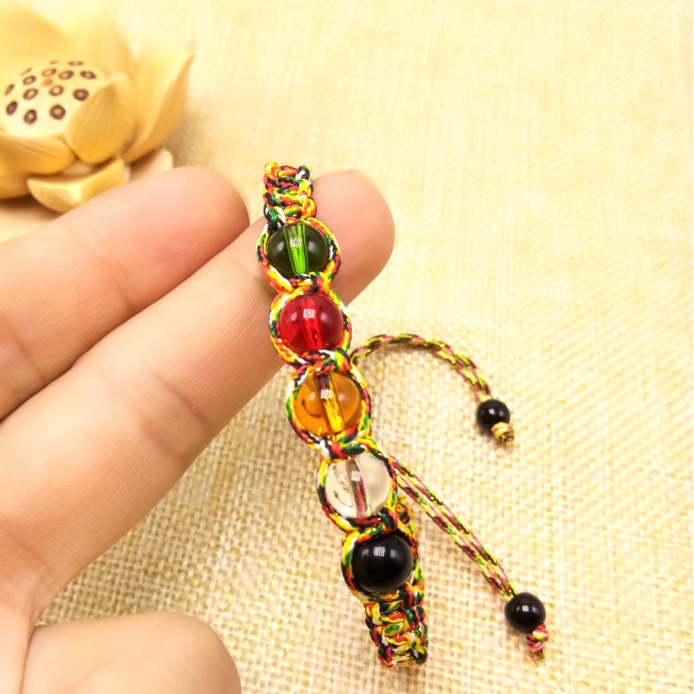 Vòng tay ngũ sắc, vòng chỉ ngũ sắc Tây Tạng may mắn bình an