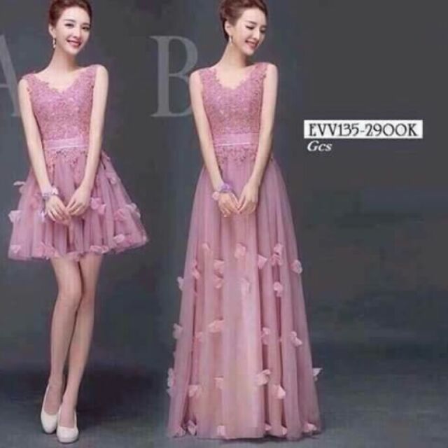 Đầm Maxi Dài Đính Hoa Nổi