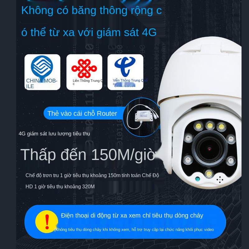 ▼₪✠4g năng lượng mặt trời không có điện mạng giám sát camera ngoài độ nét cao thoại di động từ xa xoay 360