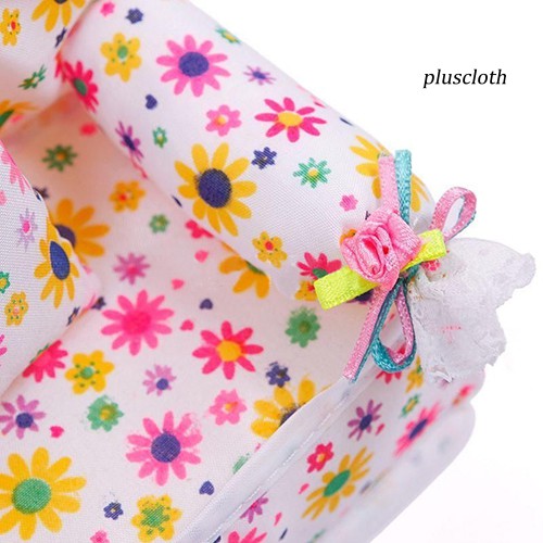 Ghế Sofa Và 2 Gối Mini Trang Trí Nhà Búp Bê