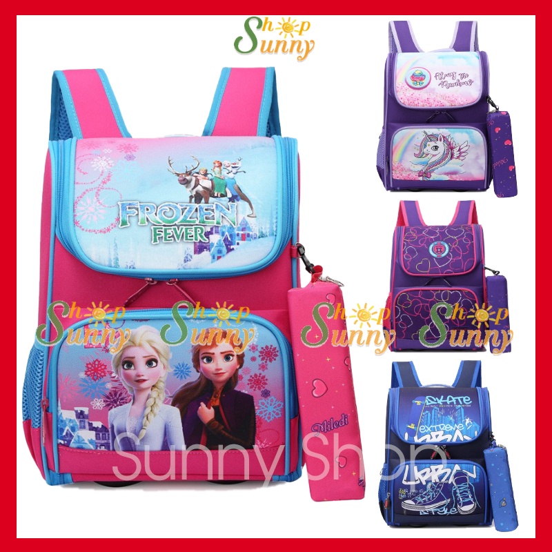 Balo tiểu học cho bé trai, cặp xách cho bé hình nhân vật hoạt hình, siêu nhân - Sunny Shop