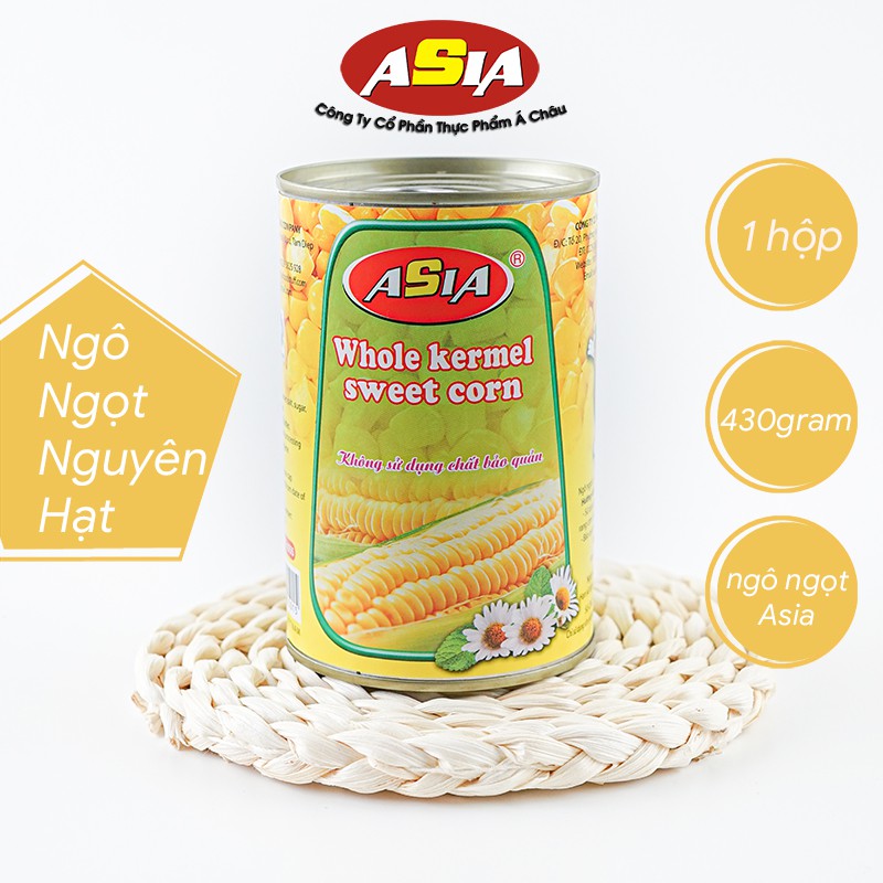 Ngô Ngọt Nguyên Hạt Asia Home Hộp 430 gram