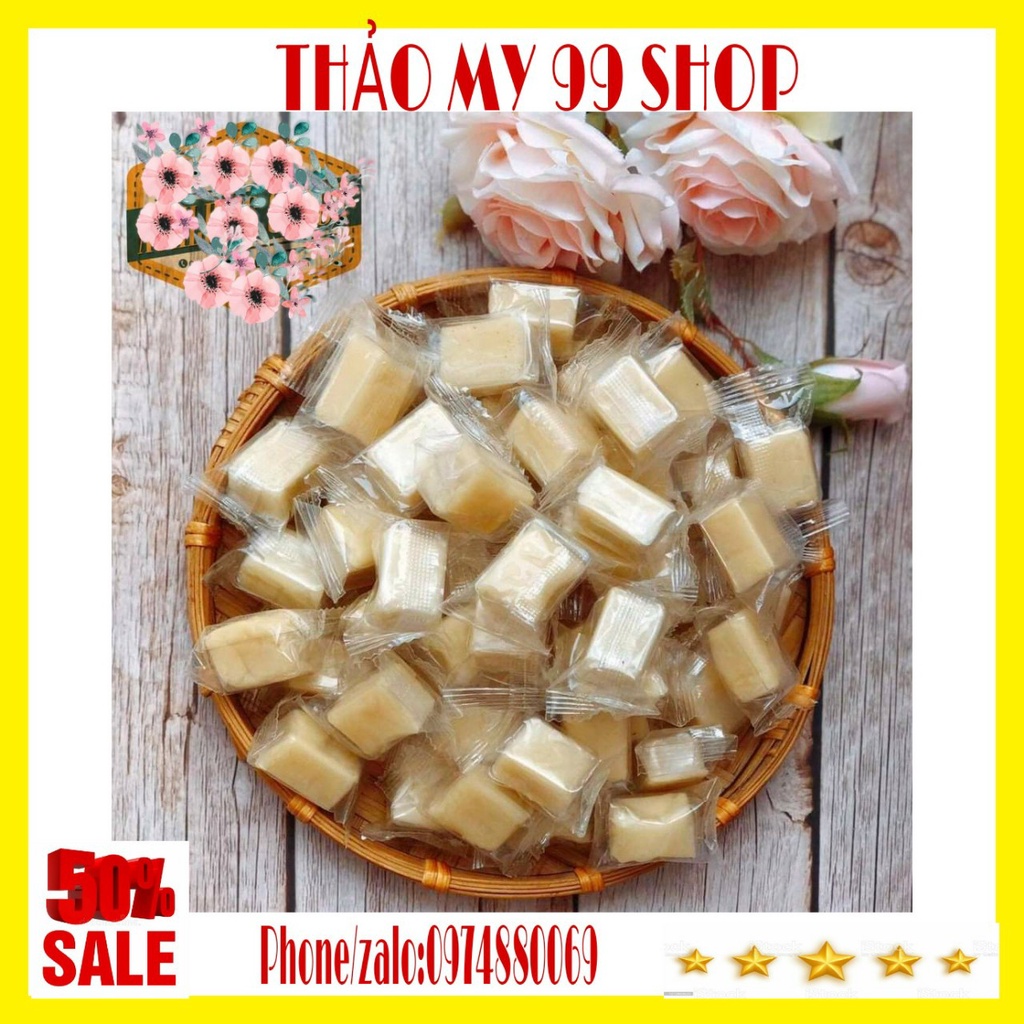 500GR Kẹo Dừa Sáp Truyền Thống ĐẶC SẢN BẾN TRE- BÁNH LÁ MƠ SHOP