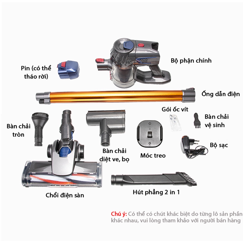 Máy hút bụi không dây 2 in 1 GULIFE GL-MHB99, Dễ tháo lắp,bảo trì, Bảo Hành 12 Tháng, hút sạch mọi góc trong nhà