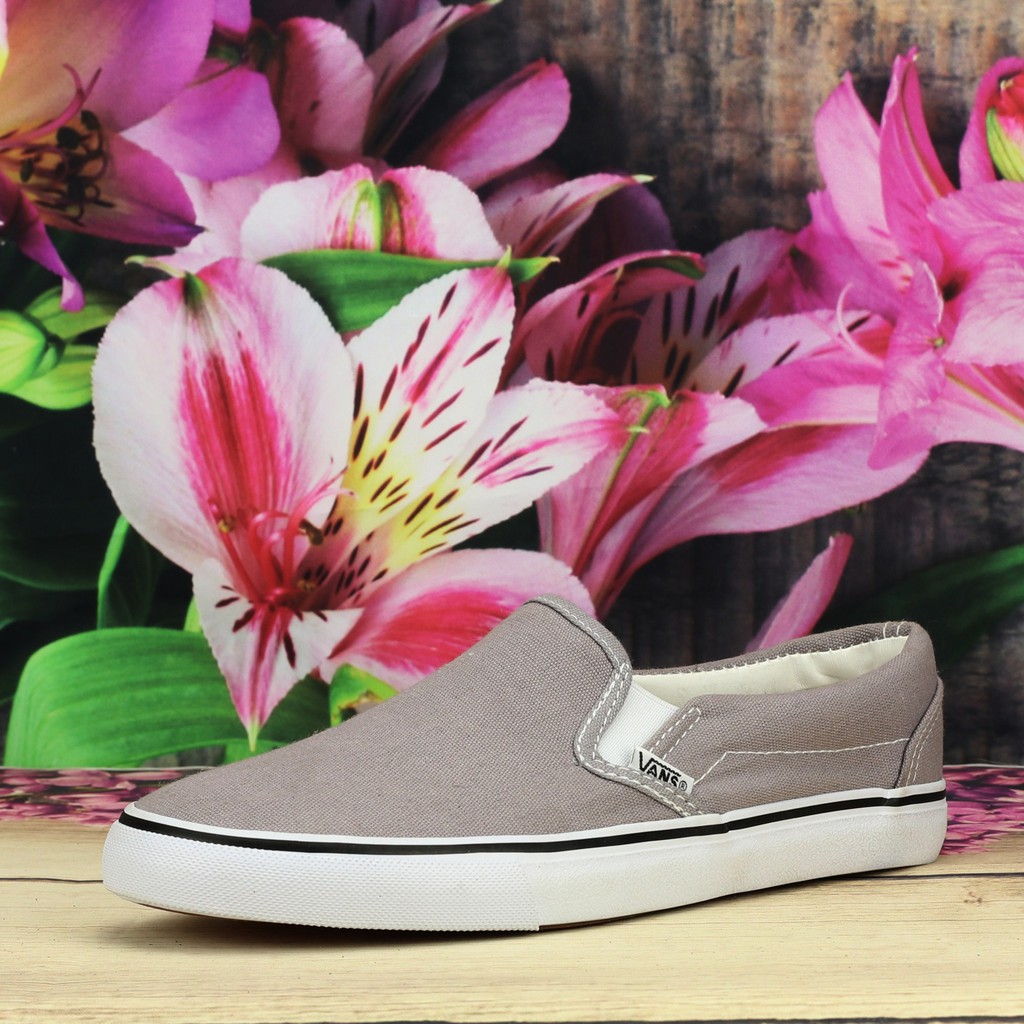 Giày slipon xám nam cổ thấp | BigBuy360 - bigbuy360.vn