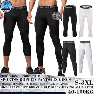 【BOSPORT】40-100KG Quần Legging Lửng 3 / 4 Phong Cách Thể Thao Năng Động Dành Cho Nam