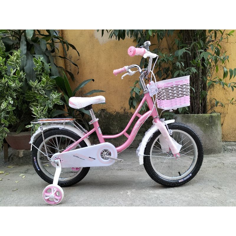 Xe đạp trẻ em JSXIONG bé gái cao cấp HỒNG SIZE 16-18