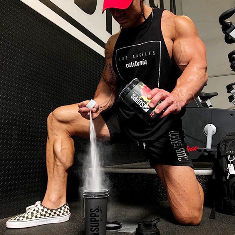 LIVE FIT Quick-Drying Mesh Sweat Shorts Casual Running Fitness Training Loose Sports Bottom