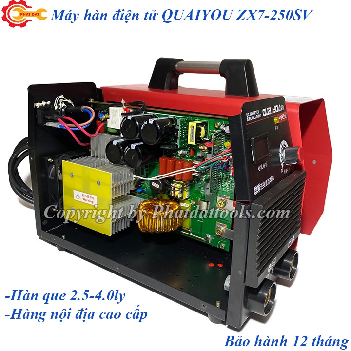 Máy hàn điện tử nội địa QUAIYOU ZX7-250SV-Chuyên que 3.2-4.0-Bảo hành 12 tháng