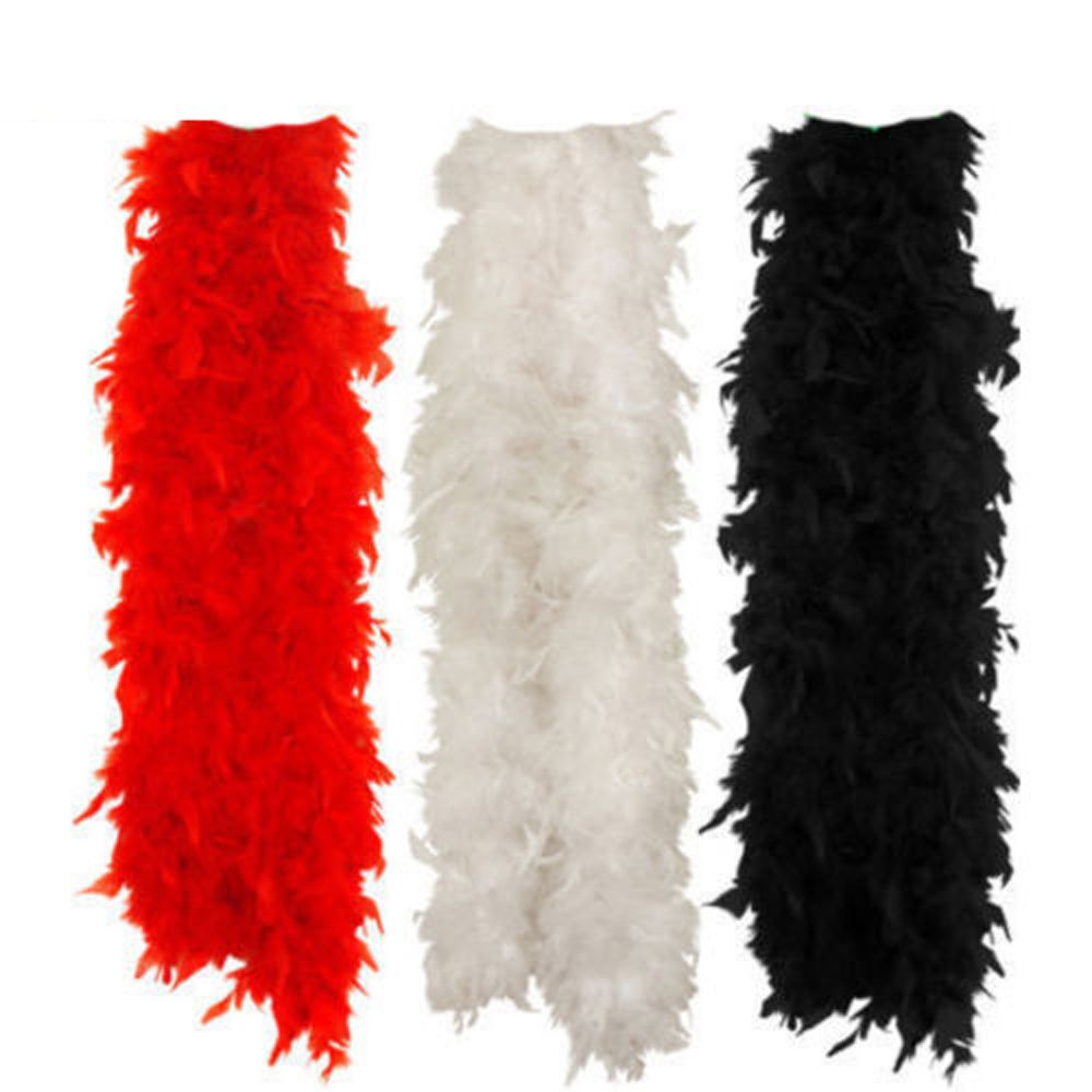 BEAUTY 2M Party Feathers Fancy Dress Apparel Fabric Feather Boa Strip Fluffy Party Decoration Costume DIY Craft Wedding Supplies Cosplay Grament Accessaries/Multicolor