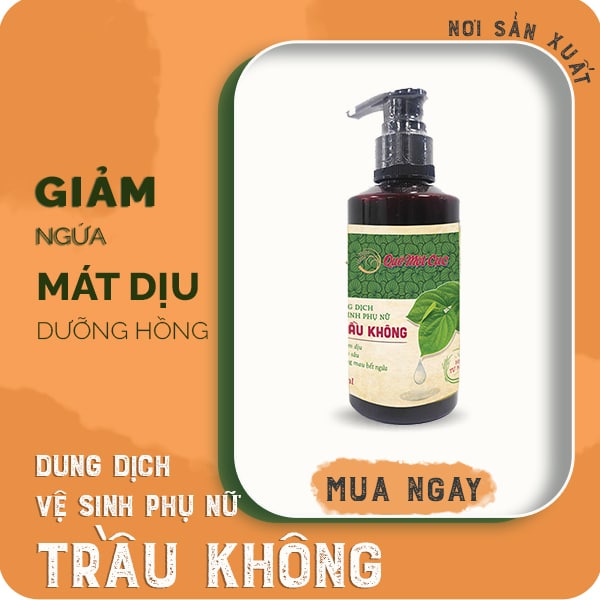 Dung dịch vệ sinh phụ nữ trầu không mát dịu, dễ chịu QUÊ MỘT CỤC 150ml (handmade)