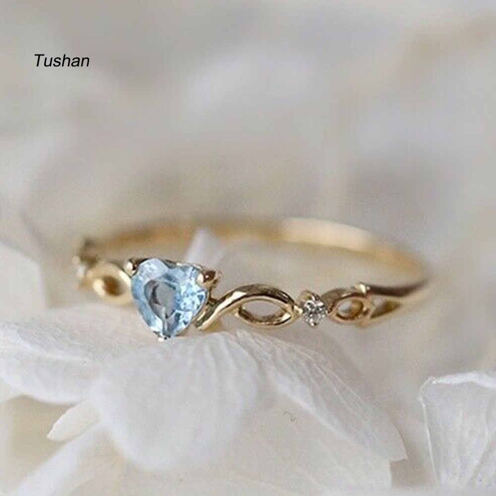 Dụng Cụ Kéo Căng TUSHNhẫn HợP Kim ĐíNh Đá HìNh Tim ThờI Trang