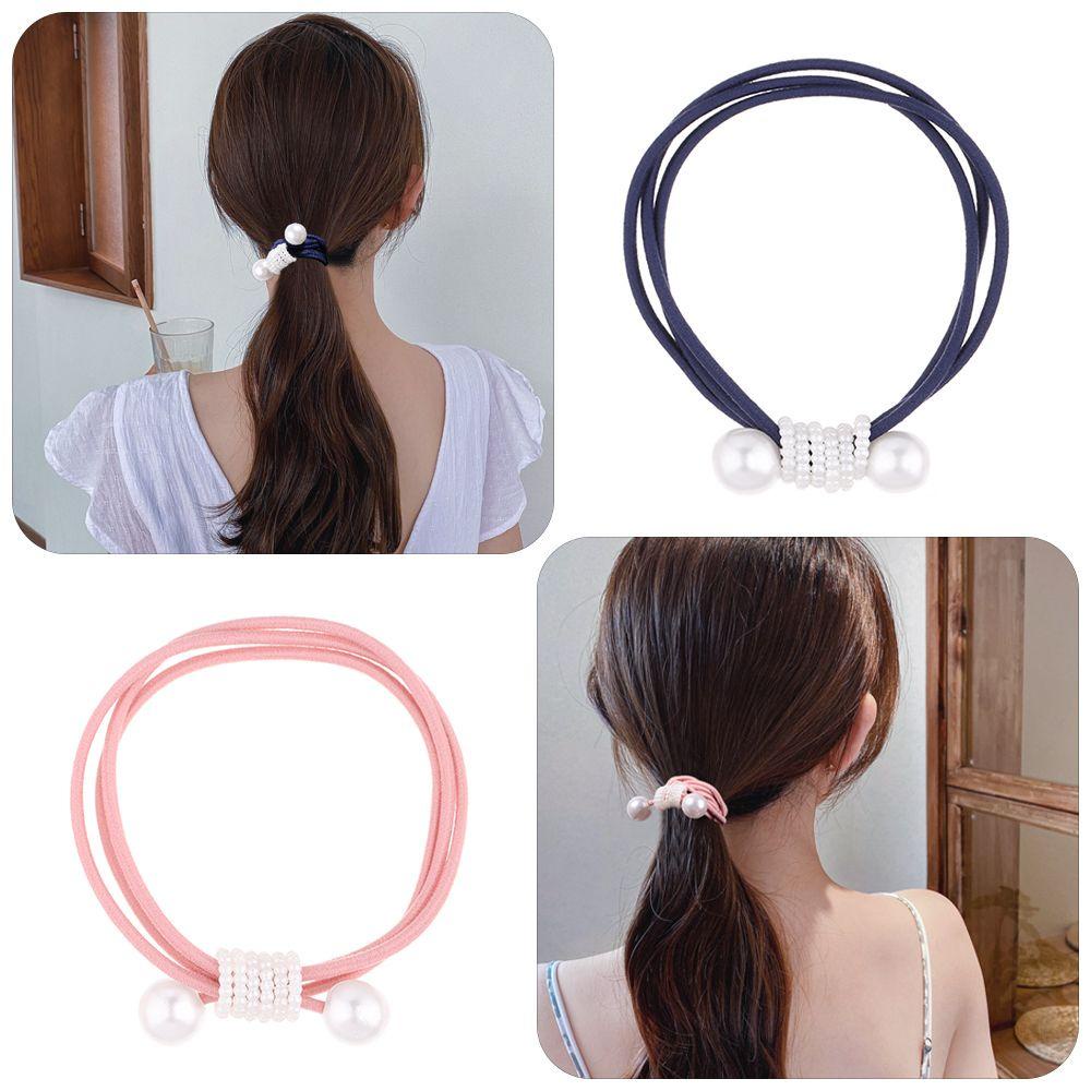 Dây Cột Tóc Cao Su Co Giãn Đính Nơ Màu Trái Cây Dễ Thương