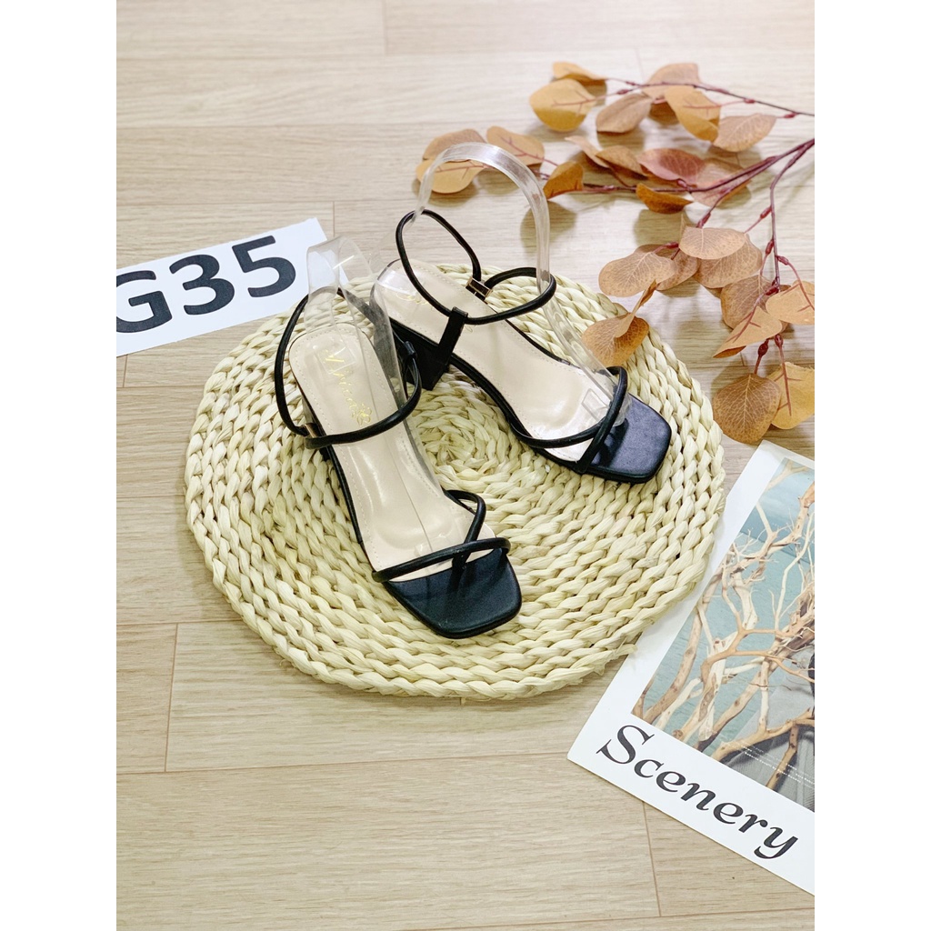 (S149) Sandal nữ dây cuốn gót vuông 5 phân (mã G35 - hàng VNXK)