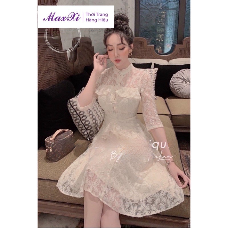 Đầm Nữ Dự Tiệc Váy Ren Xinh Cho Nữ Tay Dài