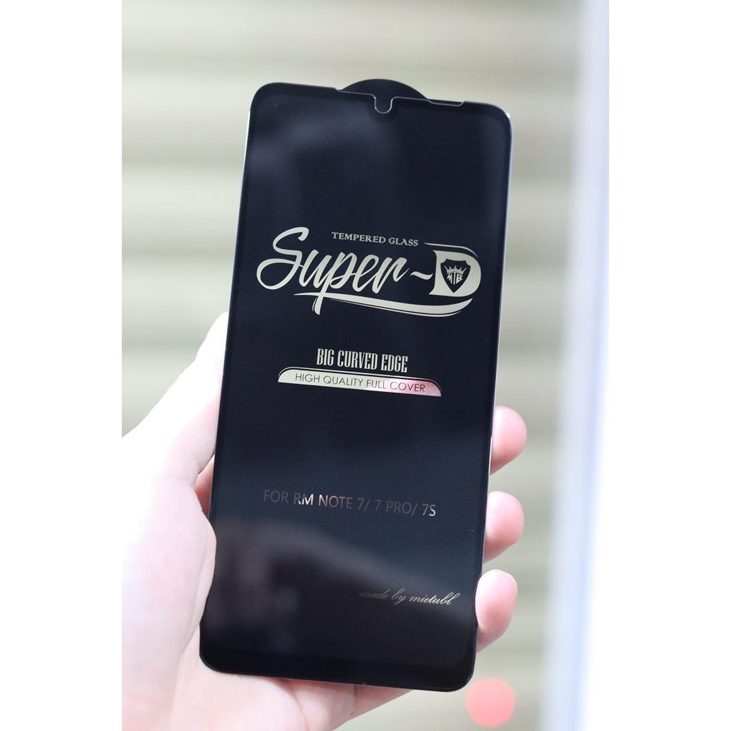 Cường lực full màn Xiaomi Redmi Note 7 , Note 7 Pro Kính cường lực SuperD siêu cao cấp
