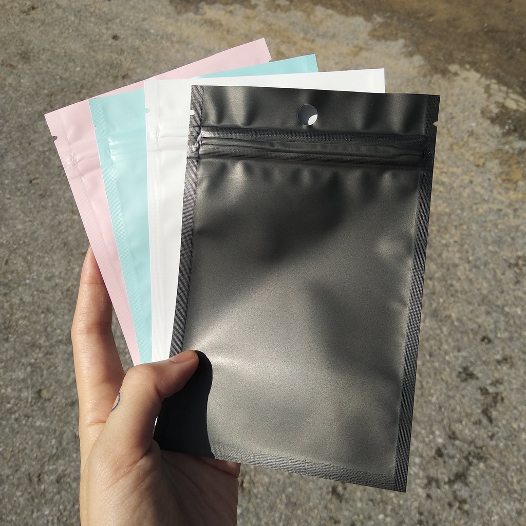 Nhôm Mờ 10x15cm  01 Túi zip đựng đồ dây giày kích thước