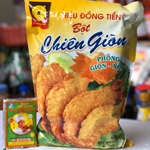 [DATTE MỚI] BỘT CHIÊN GIÒN HIỆU ĐỒNG TIỀN 1KG- HÀNG CHUẨN CÔNG TY -  TẶNG 1 GÓI NGŨ VỊ HƯƠNG