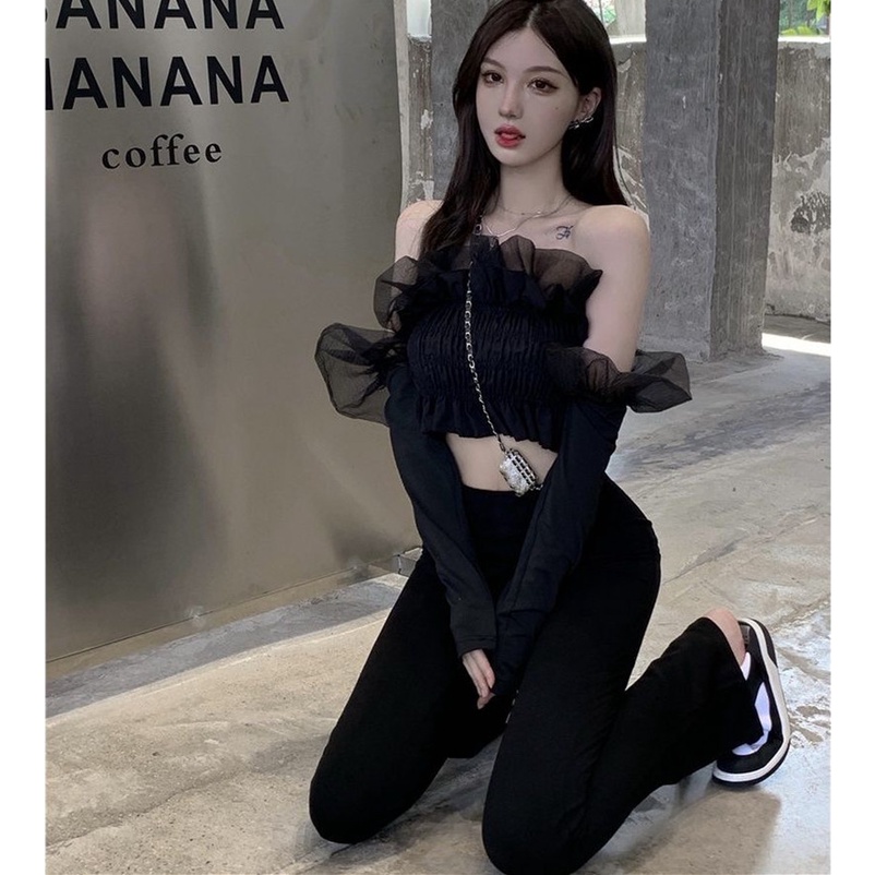 Áo Kiểu Trễ Vai Tay Dài Thời Trang Mùa Thu Cho Phái Nữ