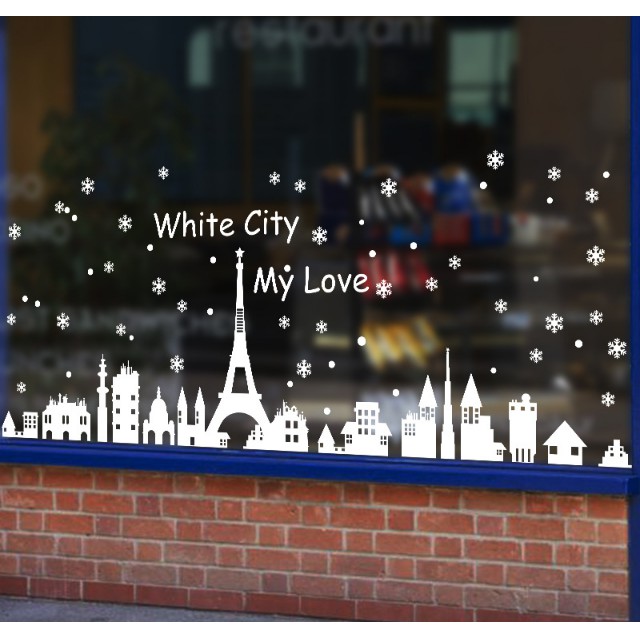 Decal dán tường Noel - Thành Phố While