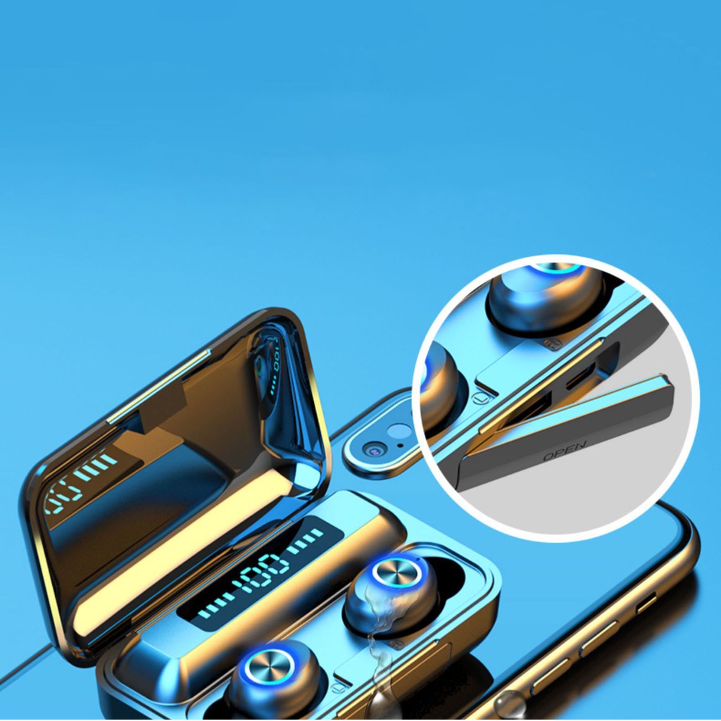 【COD】Chính hãng Amoi F9 Cho Phụ Kiện Tai Nghe Bluetooth Cho điện thoại Iphone Samsung- Shin Case