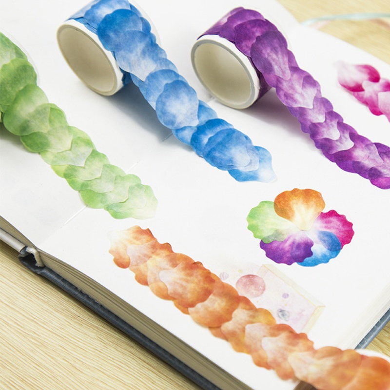 Cuộn 80 Cánh Hoa Dán Mặt Nạ Washi Trang Trí