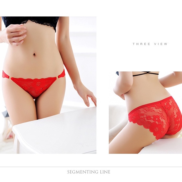Quần Lót Nữ Cạp Thấp Ren ZD008#Quần Lót cotton Trong Suốt Thoáng Khí 3023