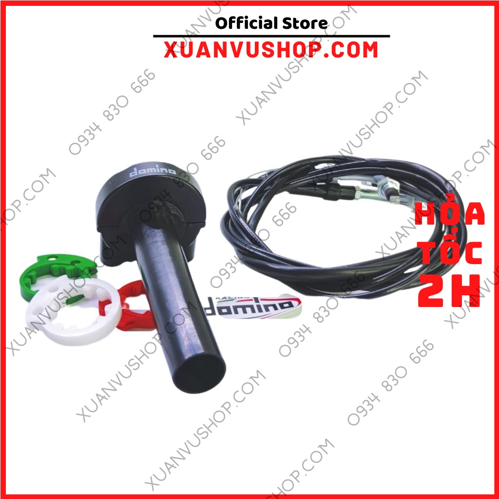 Cùm tăng tốc domino 2 dây ga cao cấp cho xe máy sirius wave exciter vario winner satria sonic vision sh XUANVUSHOP