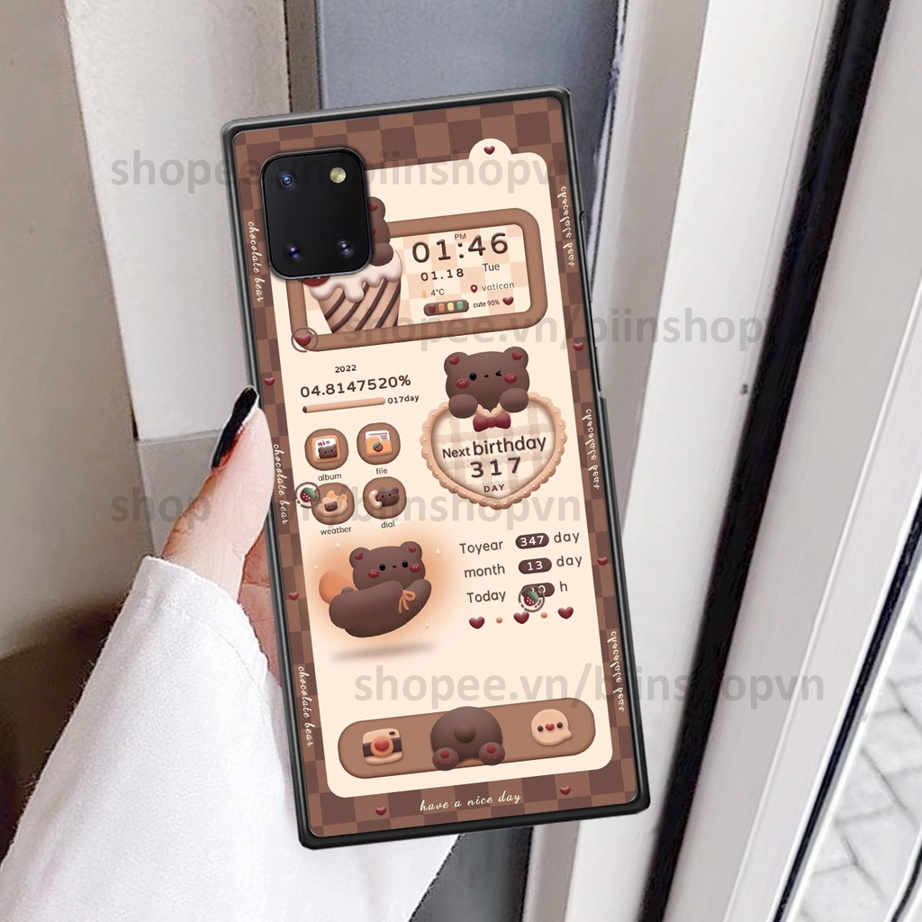 Ốp Samsung Note 10 Lite in hình gấu chocolate kẹo ngọt siêu đẹp siêu xinh