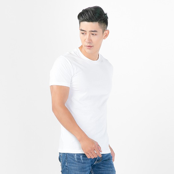 ÁO THUN TRƠN NAM NHẬT BẢN 100% COTTON THOÁNG MÁT - TRẮNG