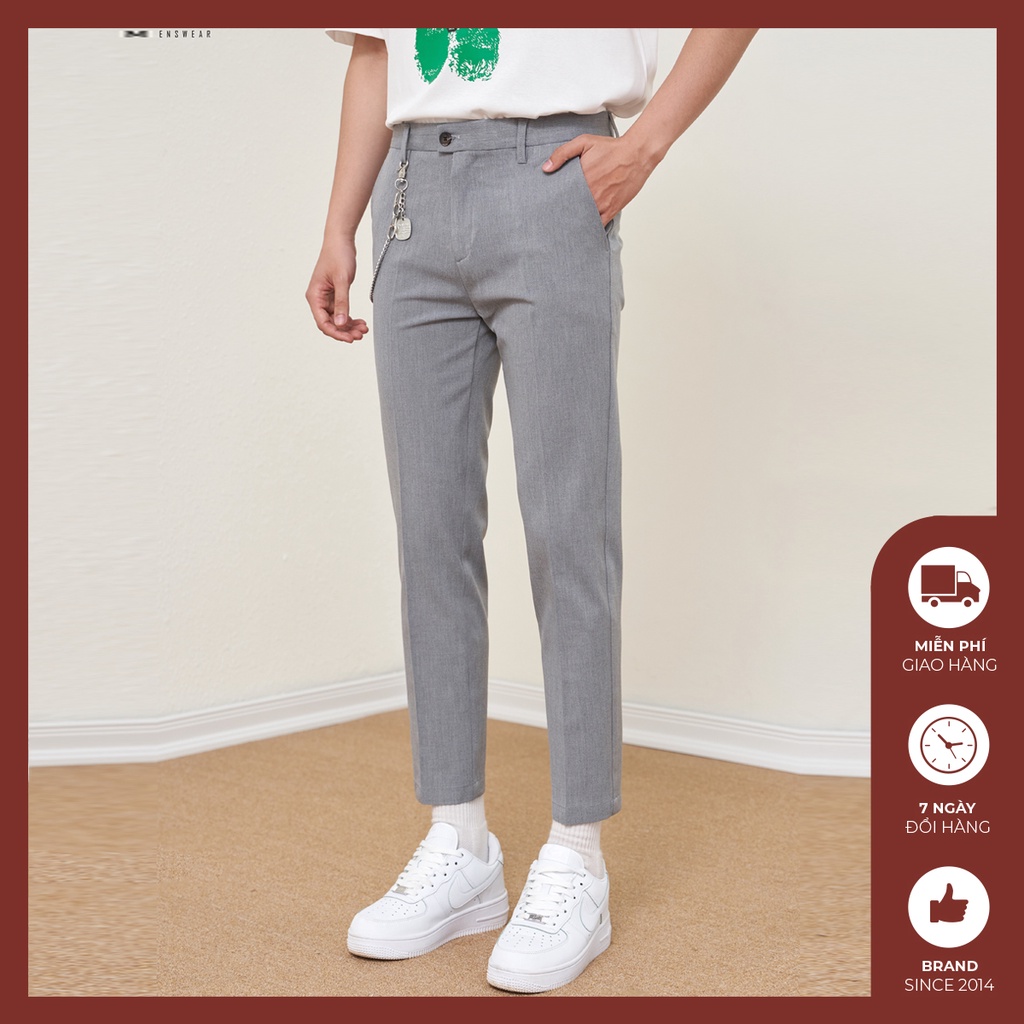 Quần âu nam Độc menswear có xếp ly phối dây xích form slimfit dễ mặc- QV143
