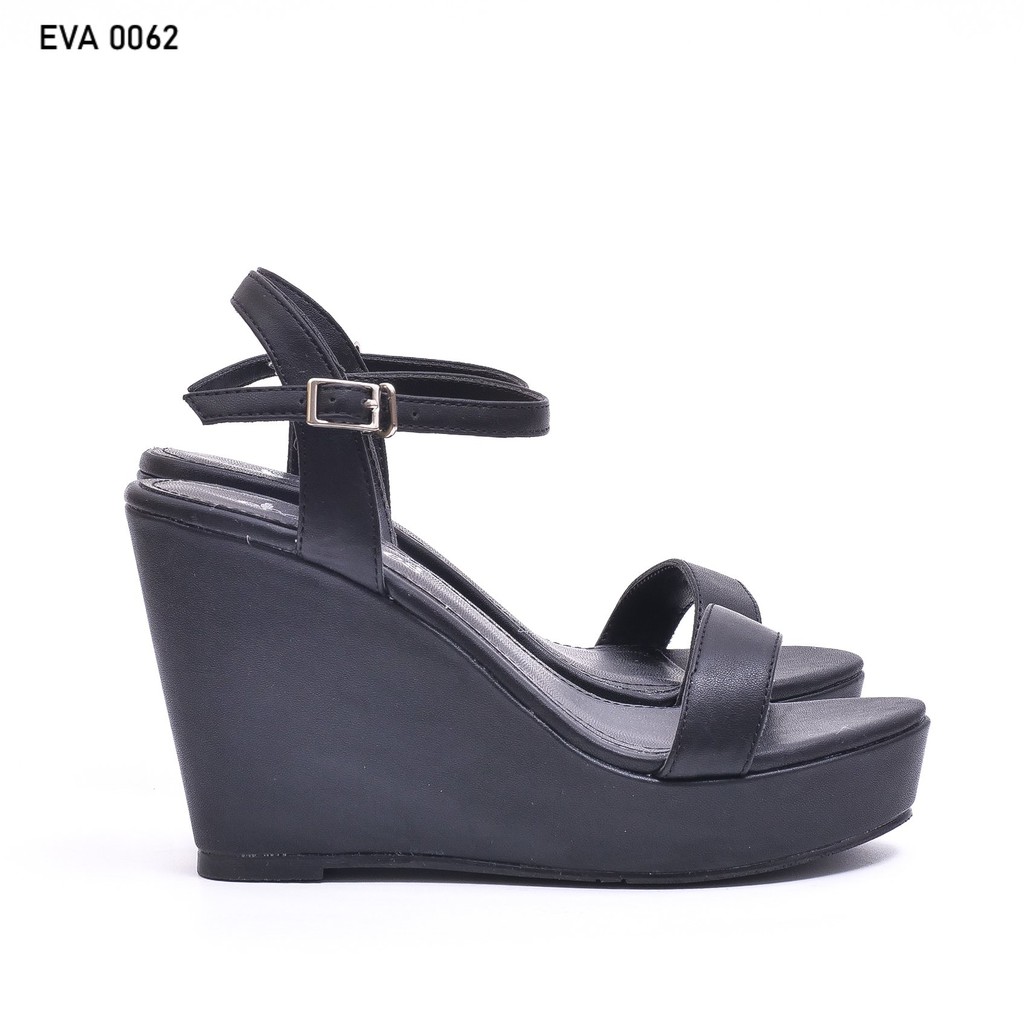 Dép Sandal nữ đế xuồng quai ngang 9cm Evashoes Eva0062