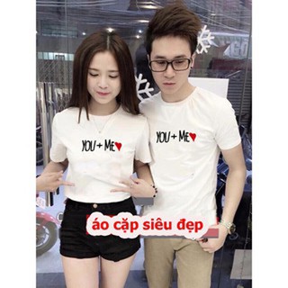 ÁO CẶP TRÁI TIM YOU + ME