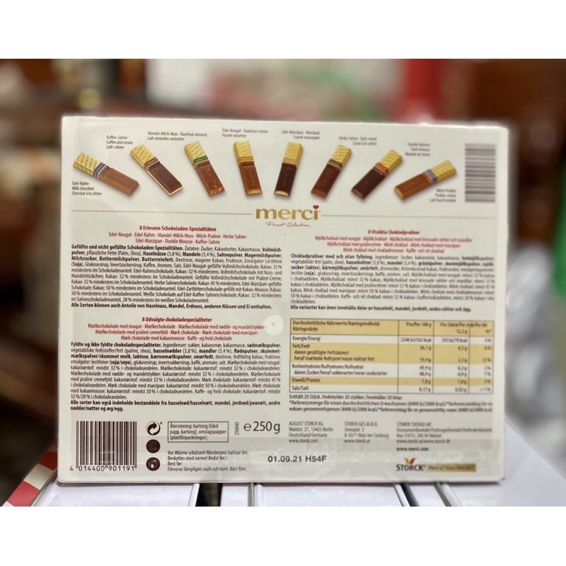 Socola Đức Merci 250g, 400g Date 2023