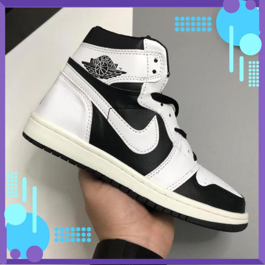 Giày Jordan 1 High, Giày JD1 Cao Cổ Màu Trắng Đen, Đế Khâu Da Bò Cao Cấp Full Size 36-43 | JDD003 | BigBuy360 - bigbuy360.vn