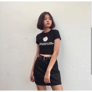 Áo crt hoa cúc chất thun